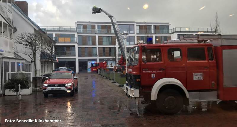 Sturmbedingter Feuerwehreinsatz auf Sylt an Heilig Abend