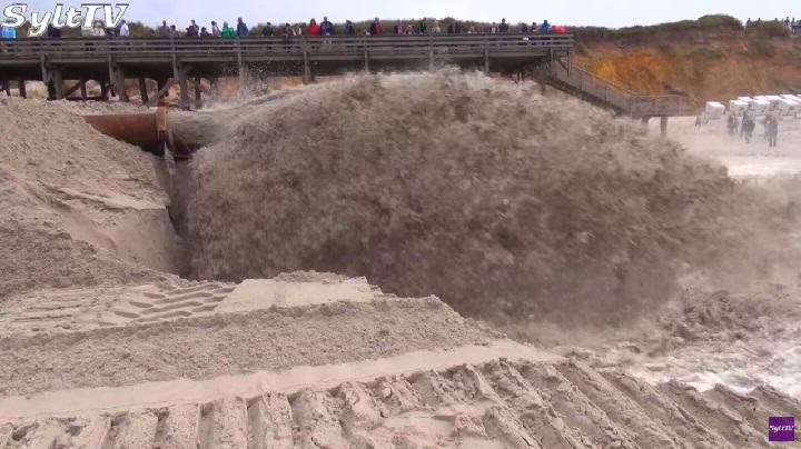 Sandvorspülungen in Kampen auf Sylt