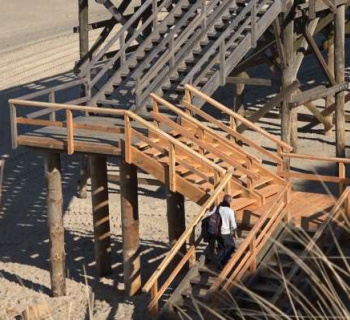 Die Strandplattform in Kampen hat eine neue Treppe