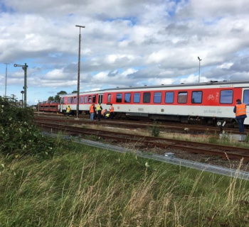 Unfall mit 2 Zügen auf der Bahnstrecke von/nach Sylt