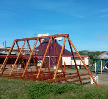 Die Zelte für den Inselcircus Sylt 2016 stehen schon