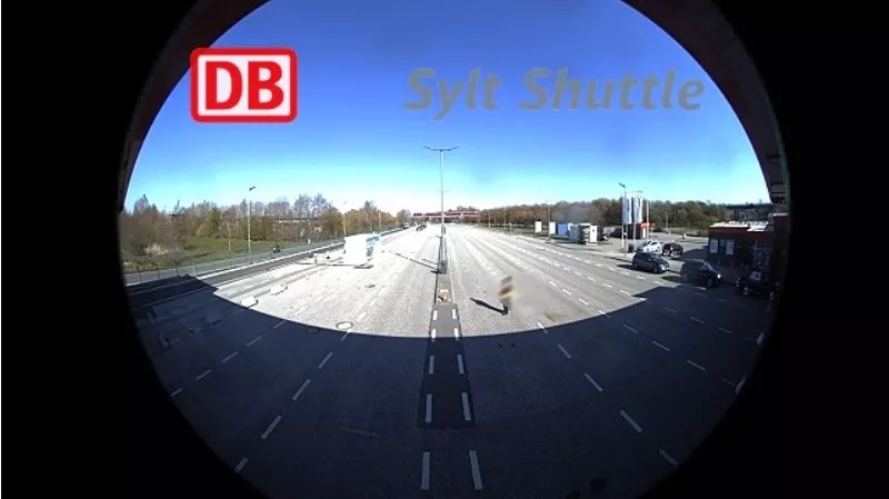 Webcam Kassenbereich Autozug Sylt Shuttle in Niebüll