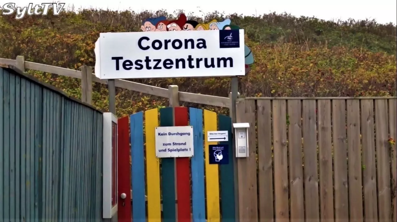 Das Corona Testzentrum in Westerland auf Sylt