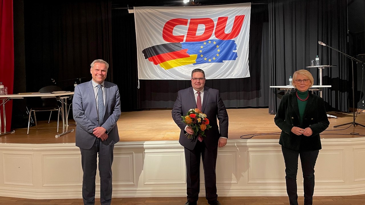 Astrid Damerow, Clemens Raab und Carsten Kerkamm von der CDU Sylt