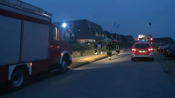 Feuer in der Kurhausstrasse in Kampen 
