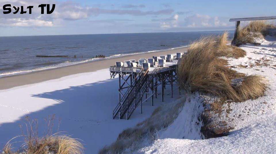 Schnee auf dem Roten Kliff in Kampen