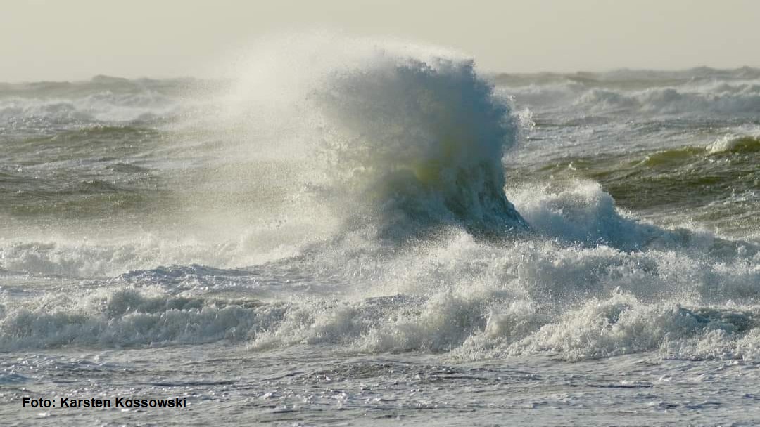 Aufgepeitschte Nordsee vor Sylt