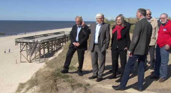 Frank-Walter Steinmeier am Roten Kliff in Kampen