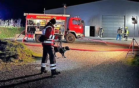 Gemeinsame Übung der Feuerwehren Archsum, Morsum und der Sylter Rettungshundestaffel