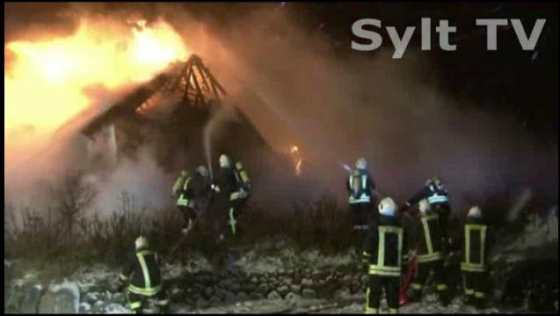 Reetdachhaus Sylt brennt