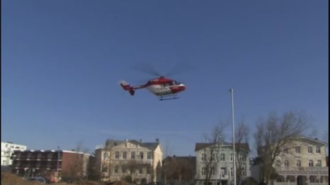 Ein Verletzter mußte mit dem Hubschrauber ausgeflogen werden