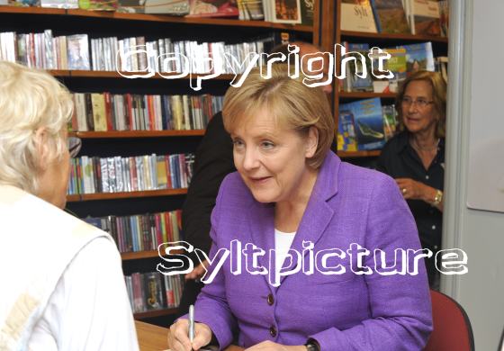 Sylter und Sylturlauber im GesprÃ¤ch mit Angela Merkel