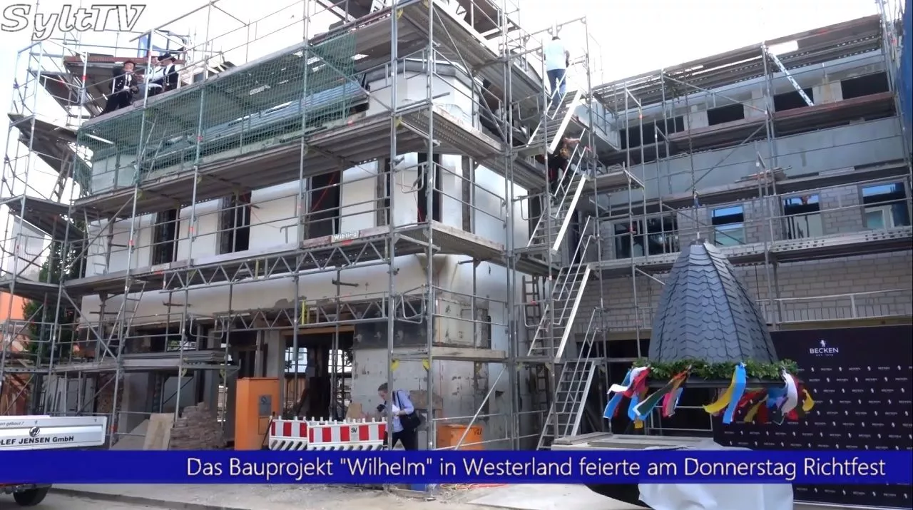Richtfest Bauprojekt Wilhelm Westerland Sylt